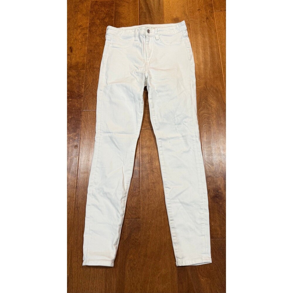 American Eagle next level stretch white super hi-rise jegging size 8 EUC